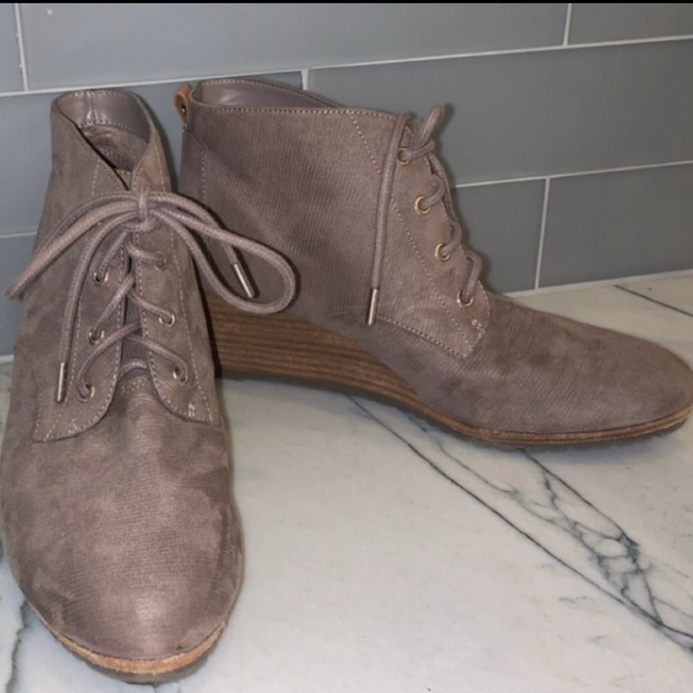 Dr. Scholl's Brown Wedge Booties
